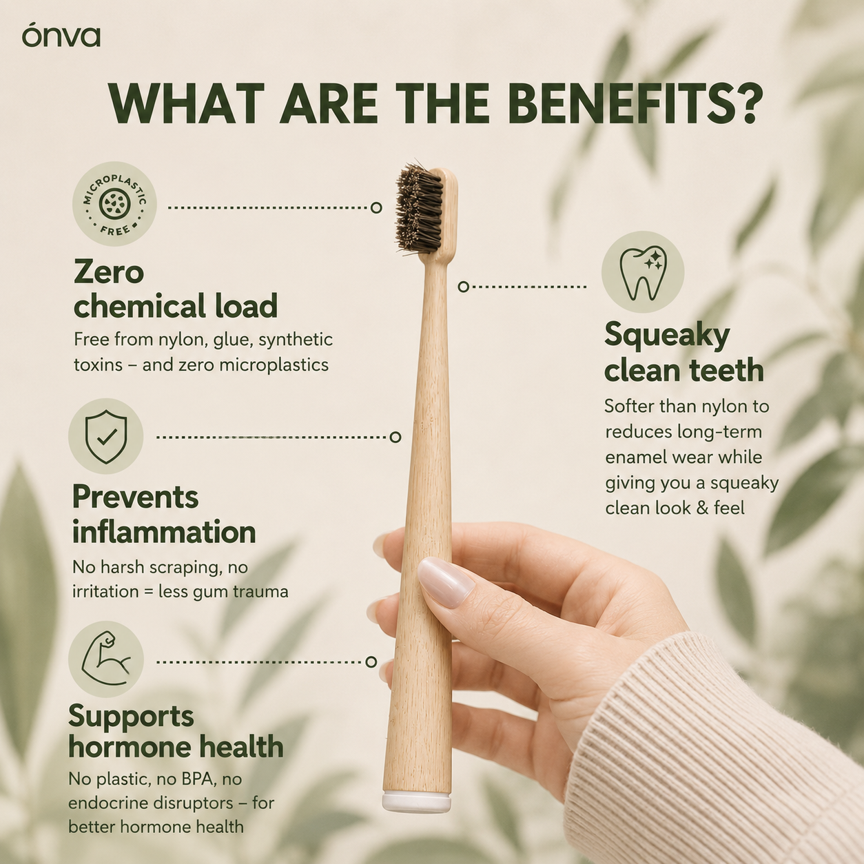 ONVA Natural Toothbrush — Bamboo & Horsehair
