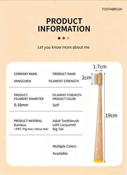 ONVA Natural Toothbrush — Bamboo & Boar Bristles