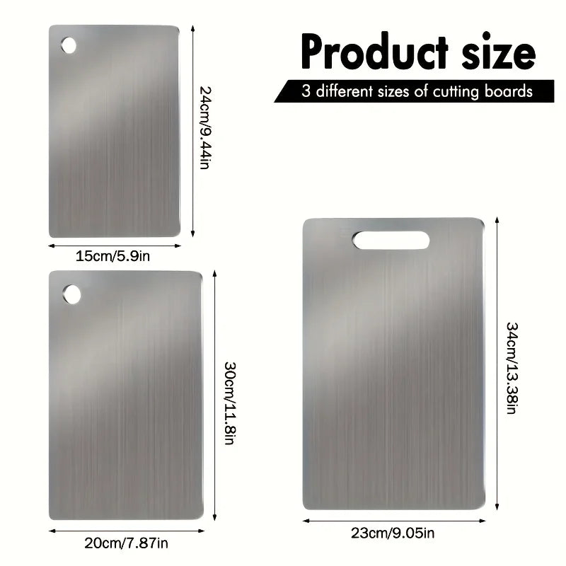 ONVA Steel 3-Piece Cutting Board Set