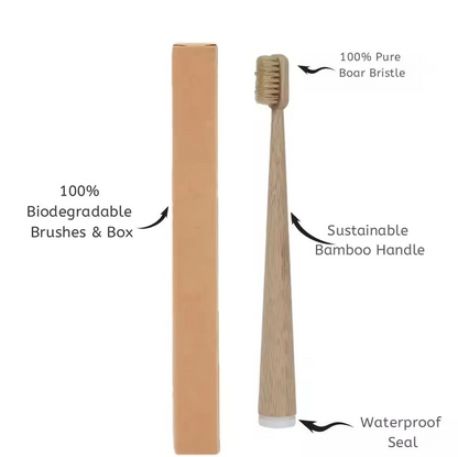 ONVA Natural Toothbrush — Bamboo & Boar Bristles